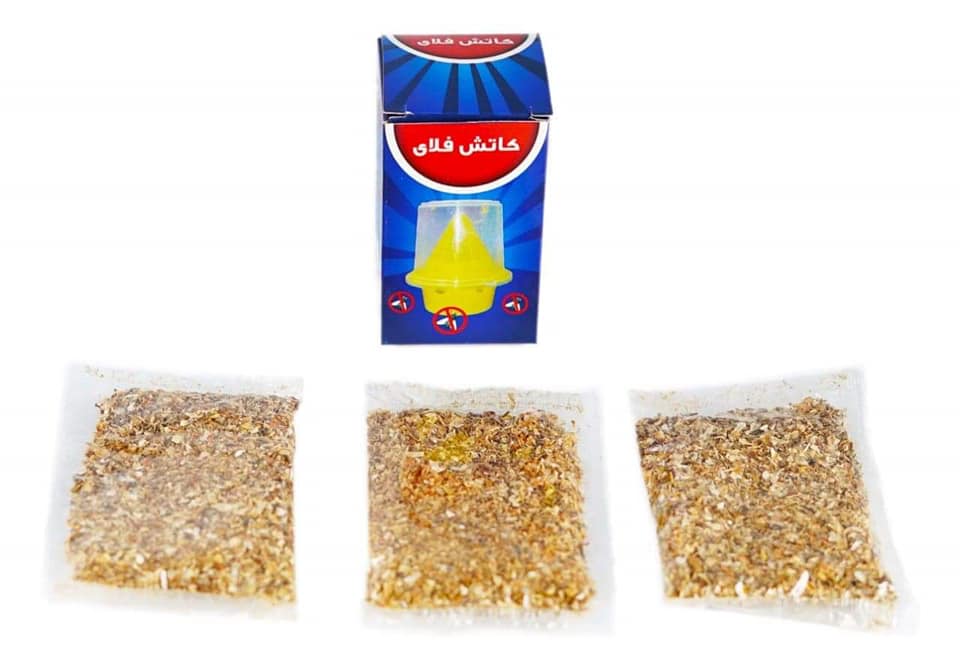 فرمون لمصيدة الذباب 1 علبة من 3 كيس هش بودرة جذب الذباب - الصورة 2